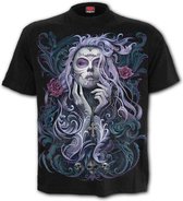 Spiral Heren Tshirt -S- ROCOCO SKULL Zwart