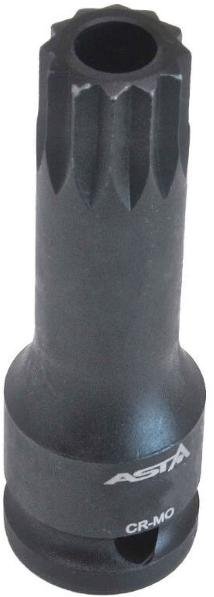 m16 twaalfkant spline dop uitwendig - 78 mm - 1/2 duims aansluiting - veeltanddop - spline bit - asta