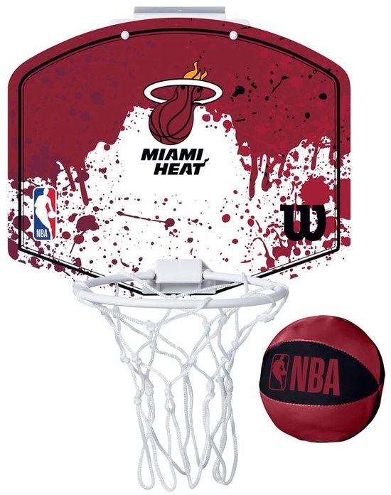 Wilson NBA Team Mini Hoop Team Miami Heat voor Sport Fanzone