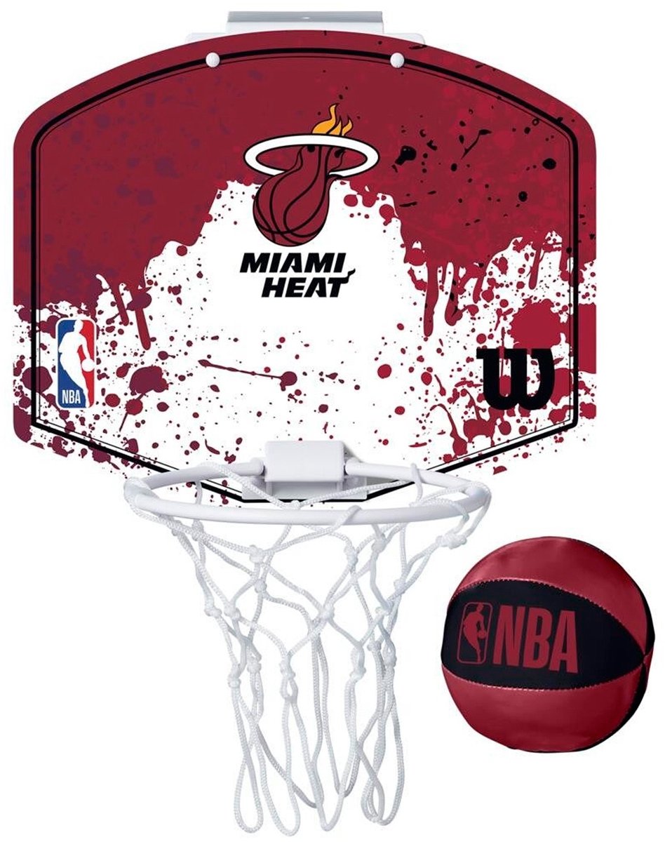Wilson NBA Team Mini Hoop Team Miami Heat voor Sport Fan-artikelen en Merchandise