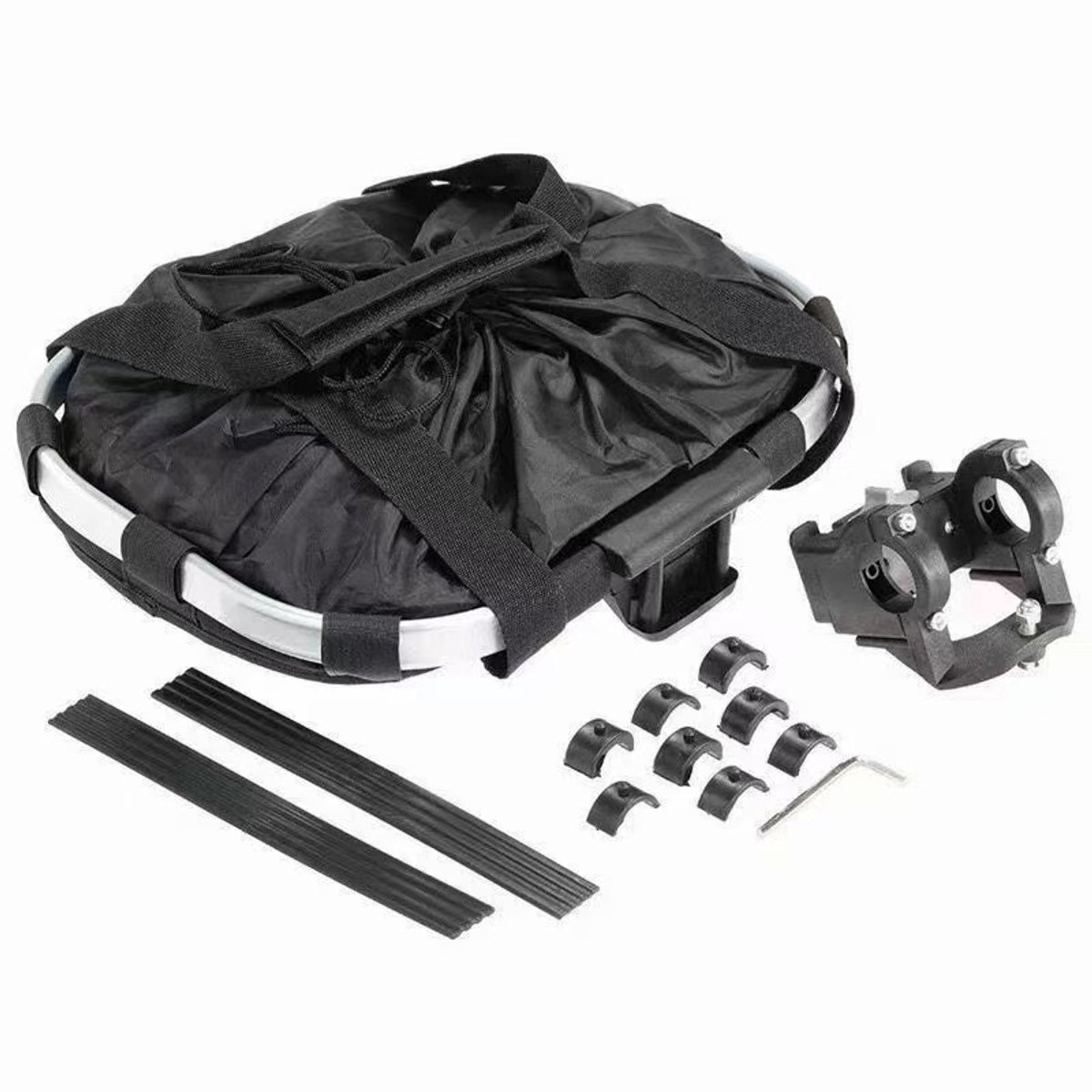 Hondenmand fiets voorop -hondenfietsmand -Fietsmand - fietstas hond -Huisdiermand - 34*26*25cm - hondenmand fiets - fietstas stuur -Fietsstuurmand - Voorop gemonteerd - Opvouwbaar - afneembaar - Geschikt voor kleine honden tot 10 kg -Zwart – foto 7