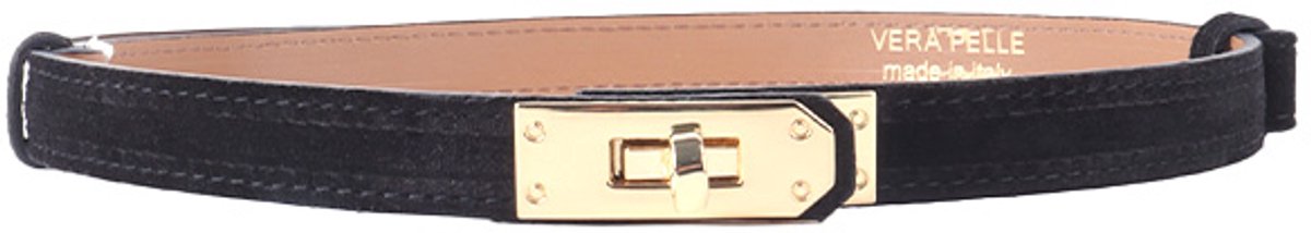 Giuliano Lederen riem - Made in Italy - Zwart