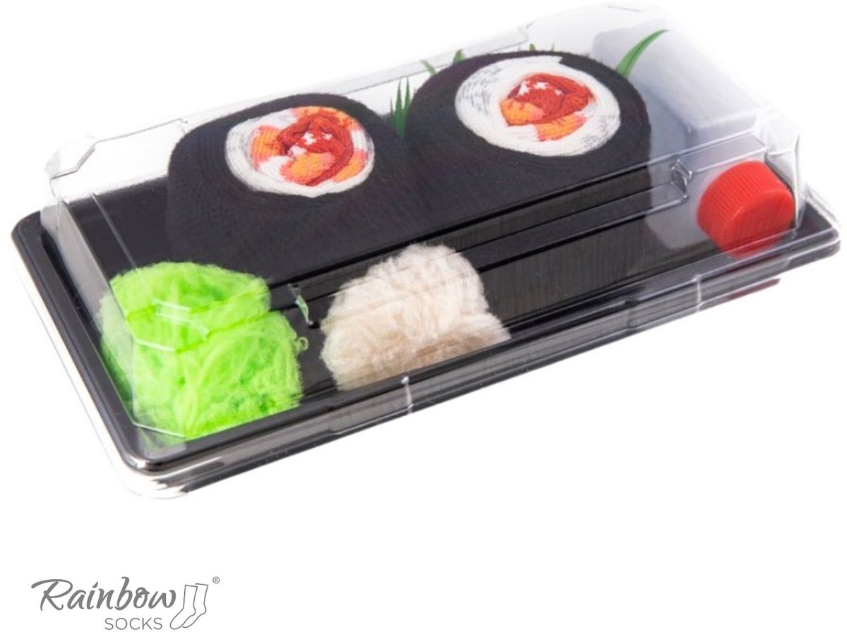 Rainbow Socks - Sushi Sokken - Maki Krewetka - Dames en Heren - Kleurrijk