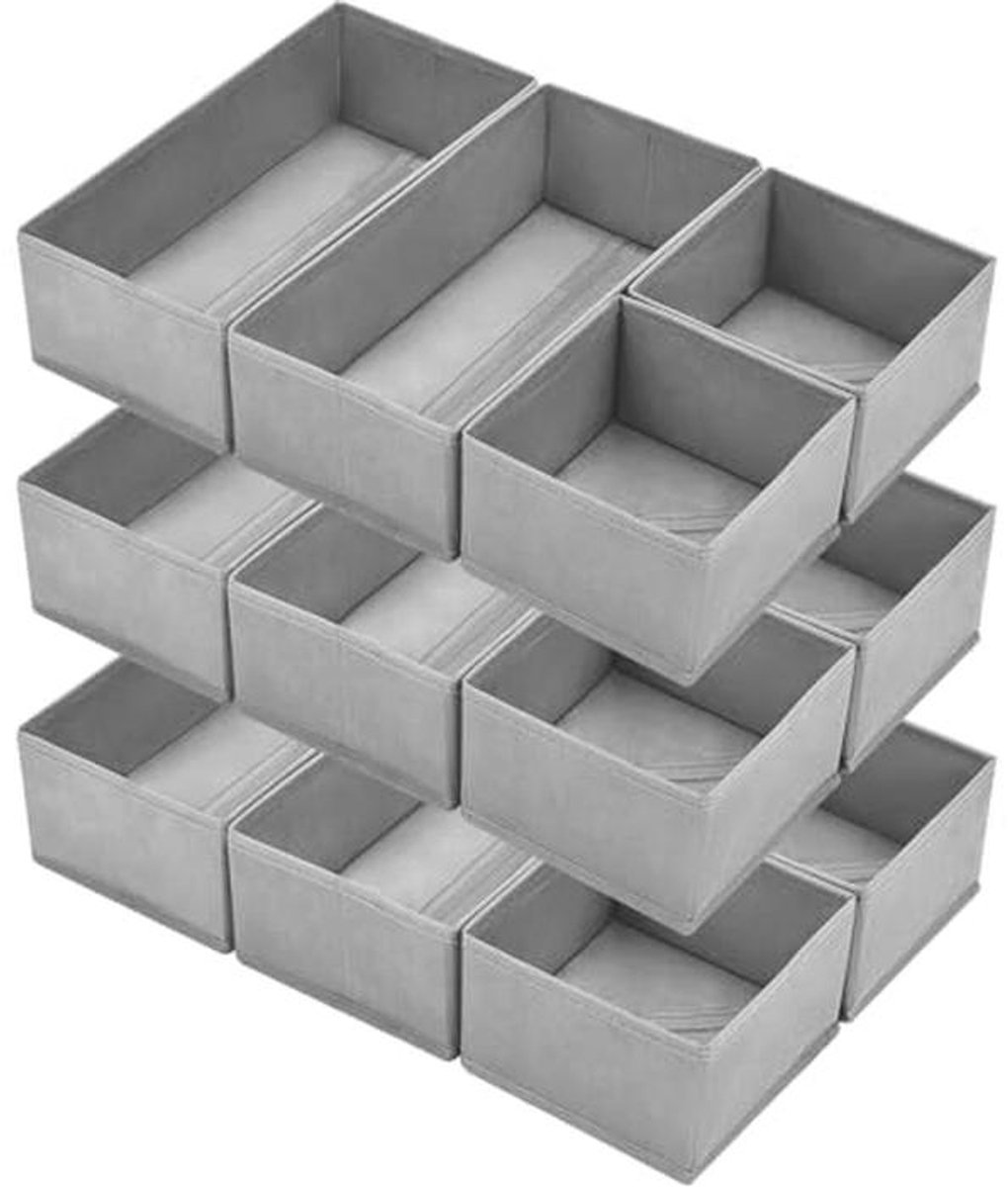Lade-organizer voor Kledingkast - 12 Stuks - Opbergoplossing voor Ondergoed en Kleding