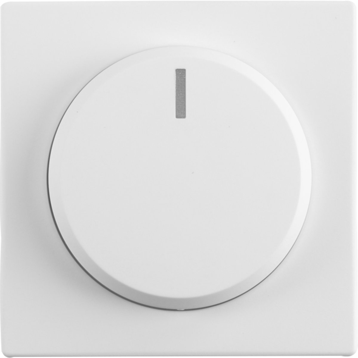 Busch-Jaeger Future Linear centraalplaat - met knop - tbv dimmer - mat wit