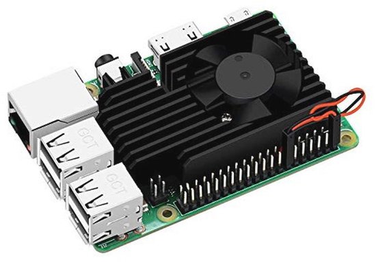 Ventilatorkit voor Raspberry Pi 4 en 3 - Aluminium Koellichaam en Ventilator