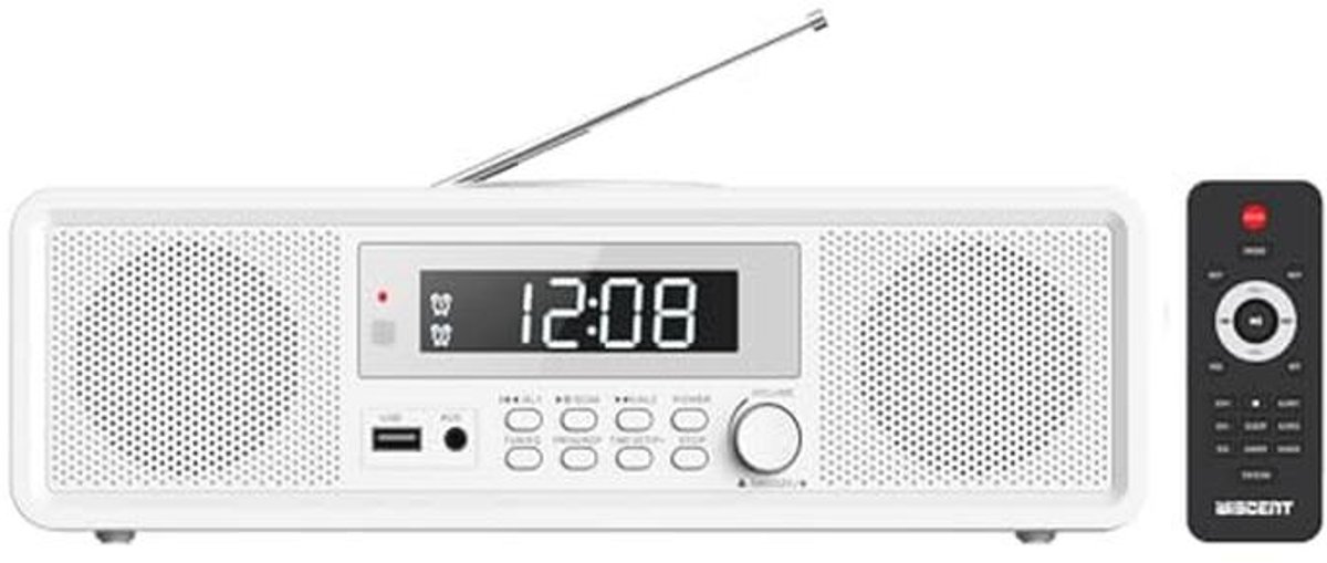 Compacte radio met CD-speler en Bluetooth – Draagbare audio-oplossing met 20 W RMS-geluid