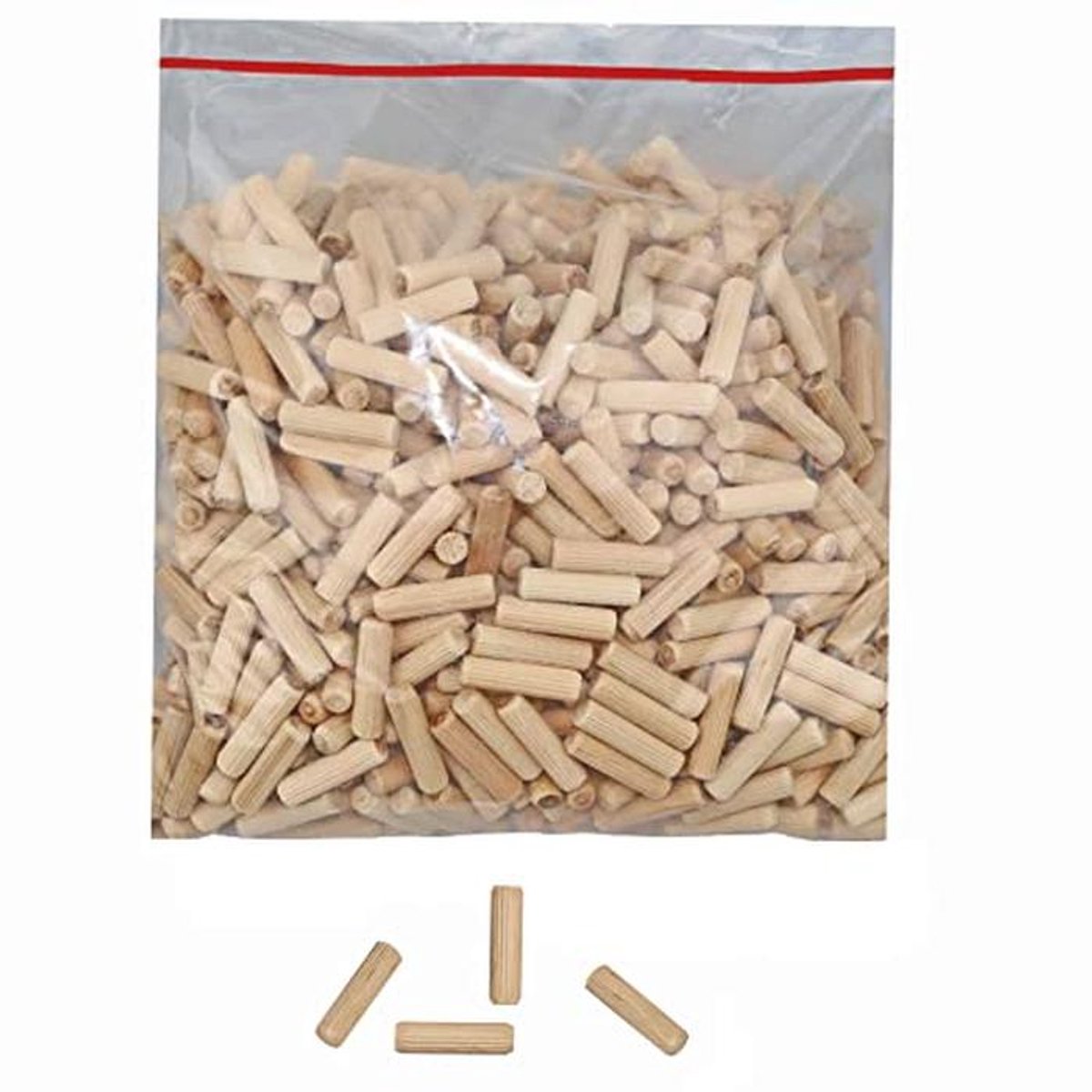 Houten Deuvel 100 Stuks 8 x 30 mm Riffeldübel - Natuurlijke Houten Pluggen