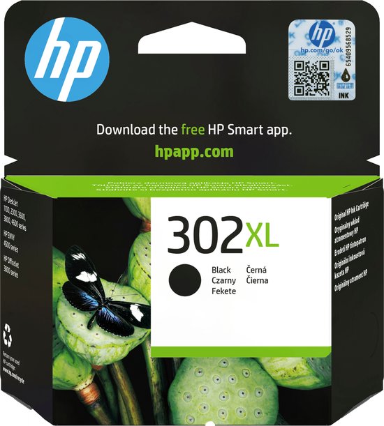 HP 302XL Cartouche d’encre noire grande capacité authentique