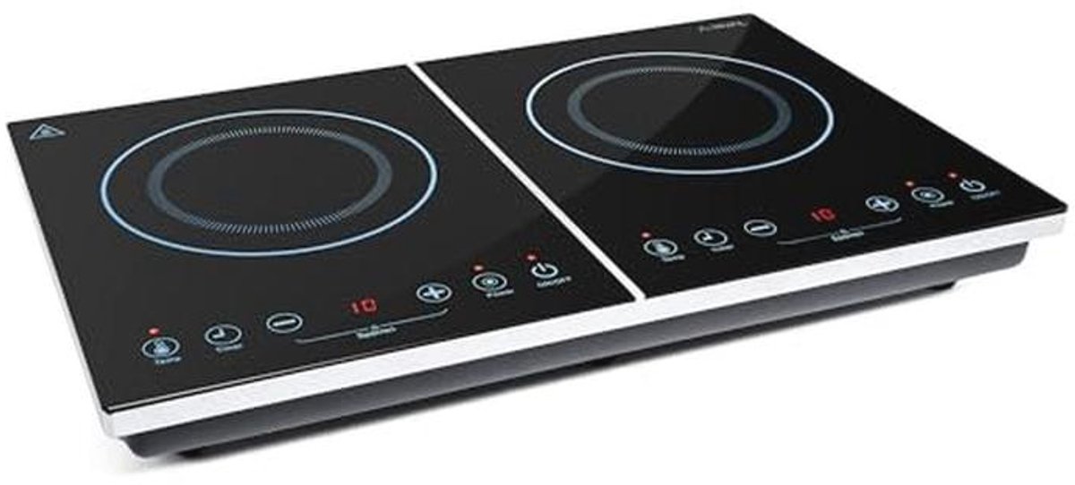 A-rival Inductiekookplaat, 2 platen, zuinige digitale kookplaten, TÜV-GS, 3500 W, dubbele inductiekookplaat, dubbele inductiekookplaat met inductie, mobiel, camping-inductiekookplaat