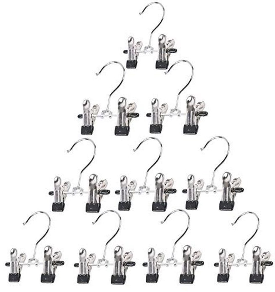 10 Stuks Ruimtebesparende Bandenhangers met Dubbele Verstelbare Clips