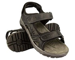 Wandelsandalen voor Outdoor Activiteiten | Zwarte Leer Trekking Sandalen Maat 42 | Comfortabele Sport Sandalen