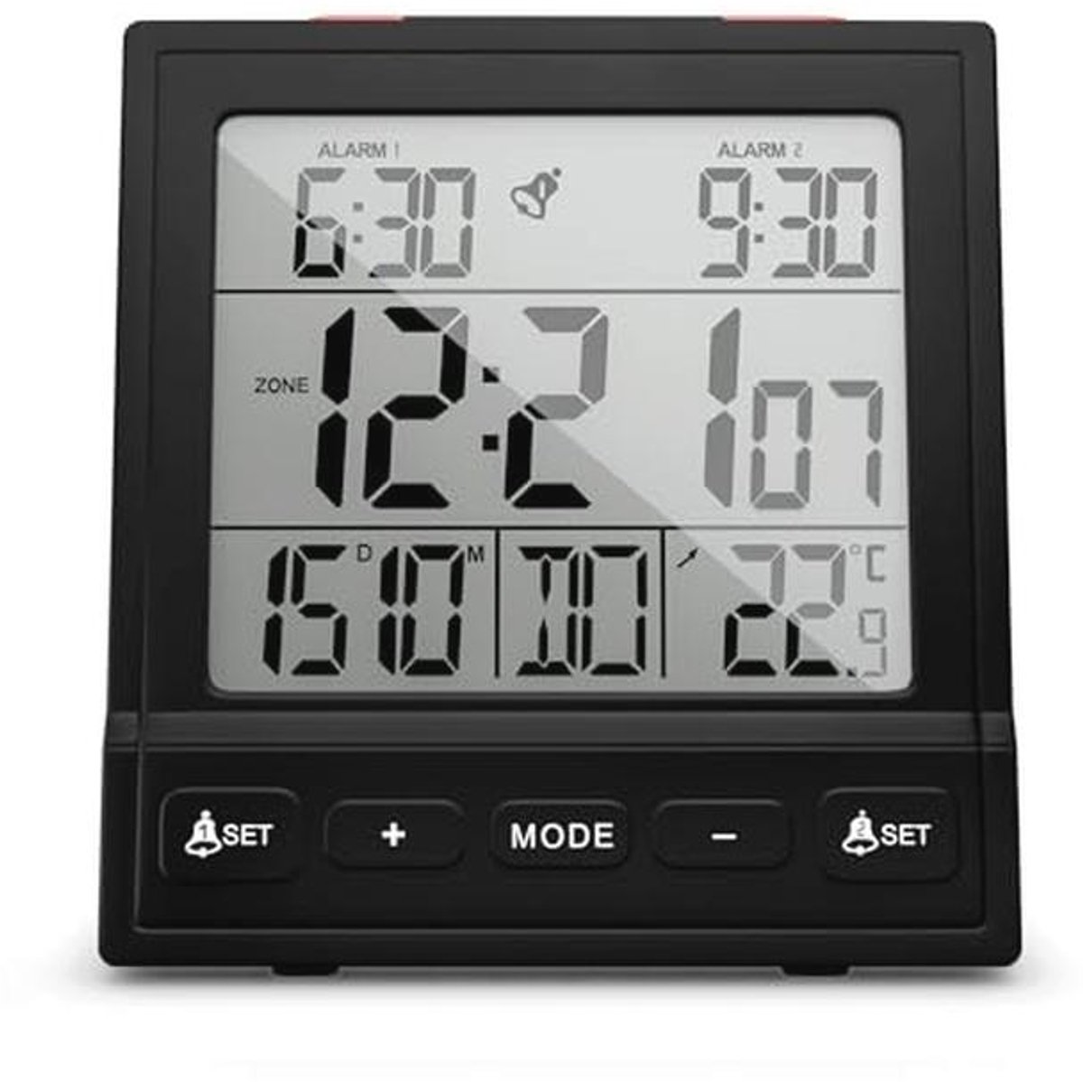 Digitale Wekkerradio met Temperatuurweergave en Alarmfuncties