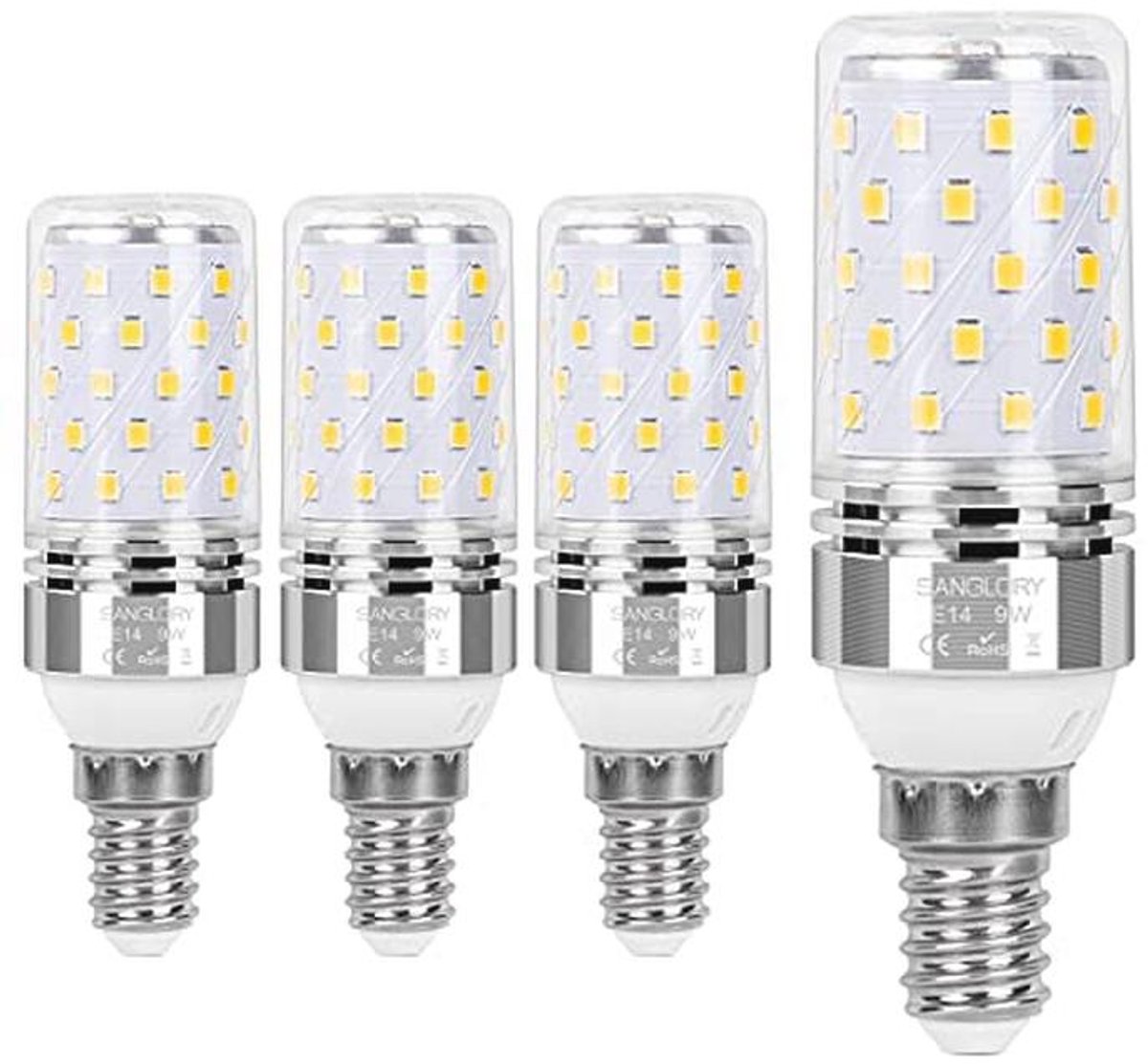 E14 Ledlampen 9W Neutraal Wit 4000K 950 Lumen 4 Stuks