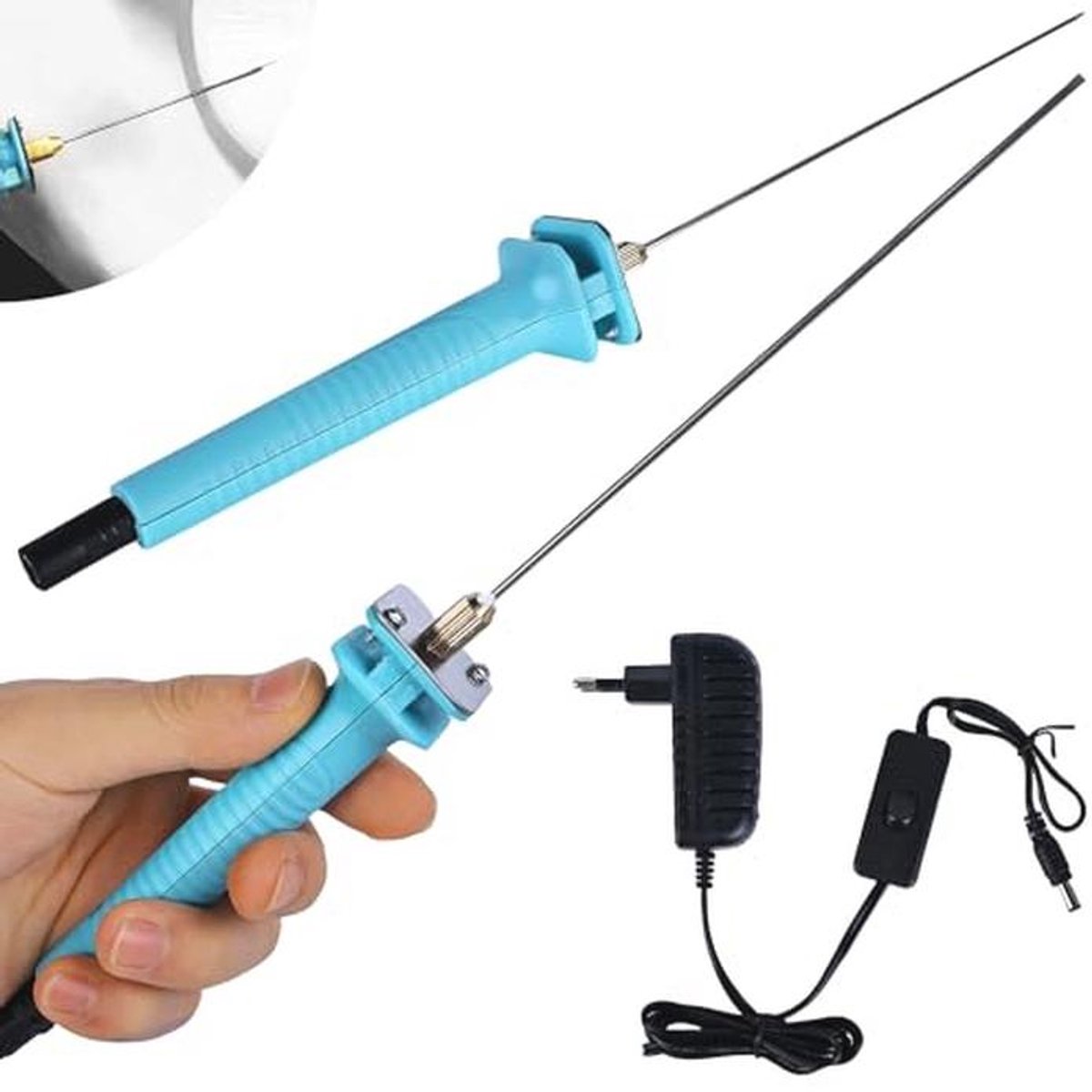 Elektrische schuimsnijder 15 cm - Warmdraadsnijmachine met graveerstift - 100-240 V, 18 W