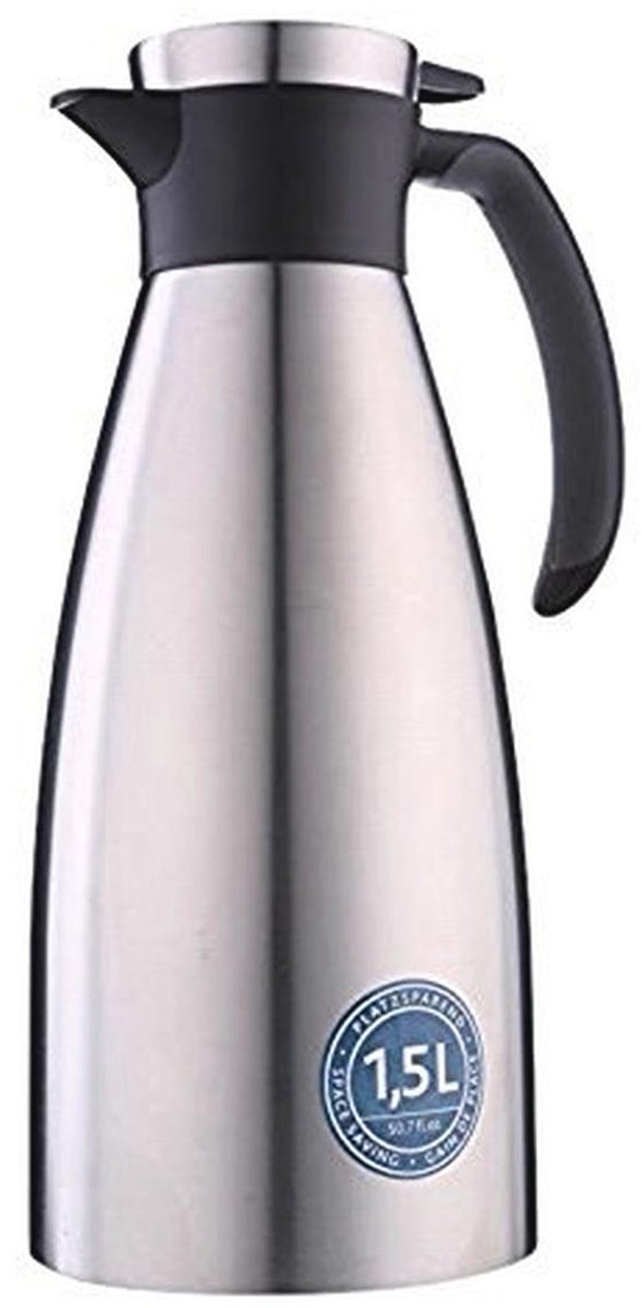 Thermoskan 1,5 liter roestvrij staal met Quick Tip-sluiting en Soft Grip