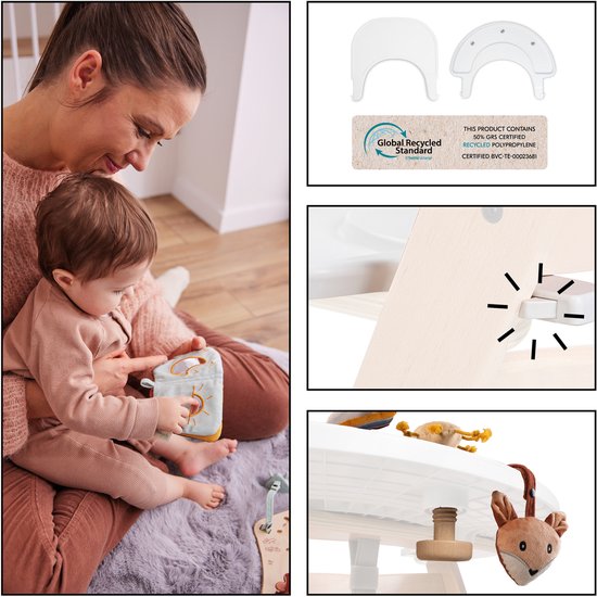 hauck Alpha Start N Grow Set - Kinderstoel startset - vanaf geboorte tot volwassen leeftijd - Natural Dark Grey van Hauck — afbeelding 4