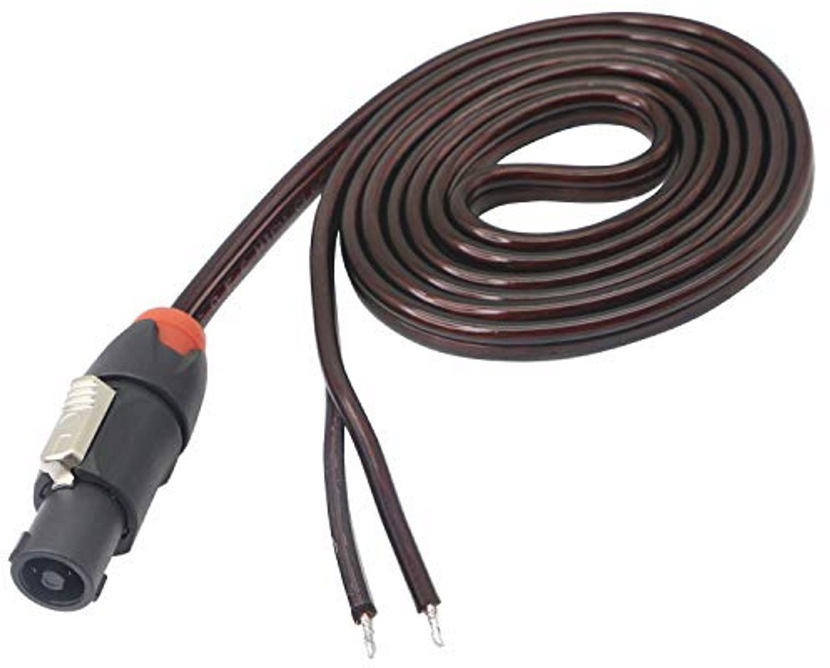 Speakon Luidsprekerkabel Blote Draad - 2M Audio Koord voor DJ/PA