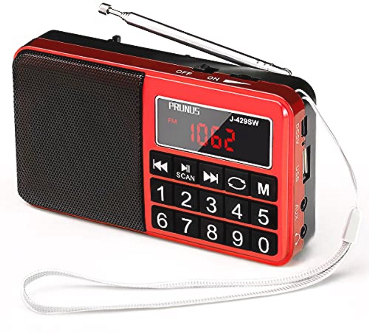 Kleine Draagbare Radio AM/FM/SW met Luidspreker en AUX/SD/MP3
