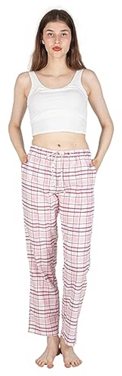 Dames Flanel Pyjama/Lounge Bottoms - 100% Katoen, Super Zacht, Met Zakken, XS-XL