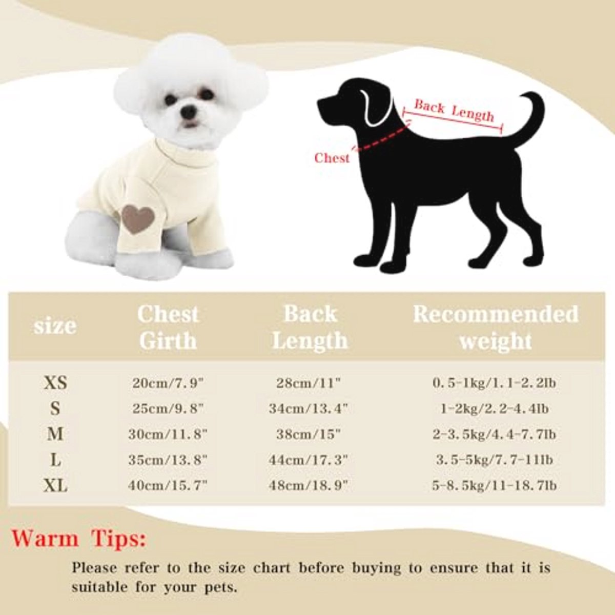 Hond Sweatshirt voor Kleine en Medium Honden met Hartprint - Comfortabele Huisdier Outfit — cadeau in Cadeau-ideeën - foto 3