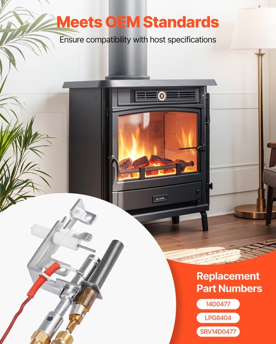 Gas Pilot Montage Kit, OE 14D0477, LPG8404, SRV14D0477, Kachel Ontsteking Vervanging voor LPG Systemen, Compatibel Met Selecteerbare Lexington Forge, Majestic, Martin en Monessen Modellen — afbeelding 4