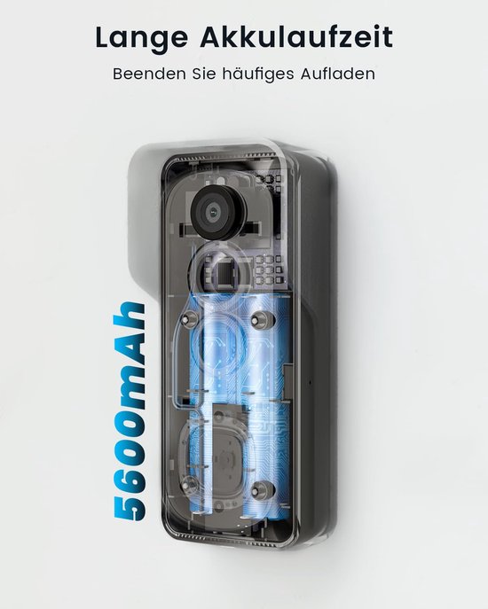 ieGeek Security Bell J9 Video Deurbel - Add-on - Video Doorbell - Cam technologie, 2K Resolutie Full HD - resolutie, kleur nachtzicht - Draadloos/Batterij - Live videogesprek, 24/7 opname, Mens- en bewegingsdetectie - Waterdicht - 2 Stuks van Merkloos — afbeelding 4