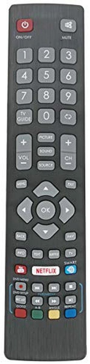Vervangende afstandsbediening voor Smart TV met Netflix en YouTube