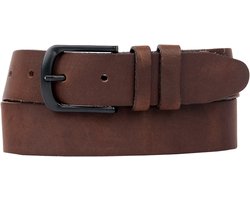 Petrol Industries Riem Heren - Broekriem - Verstelbaar - Leer - Bruin - 95 cm - L