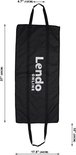 Zwarte draagtas met afmetingen van 85x44x12 cm, met 'Lendo ONLINE' logo.