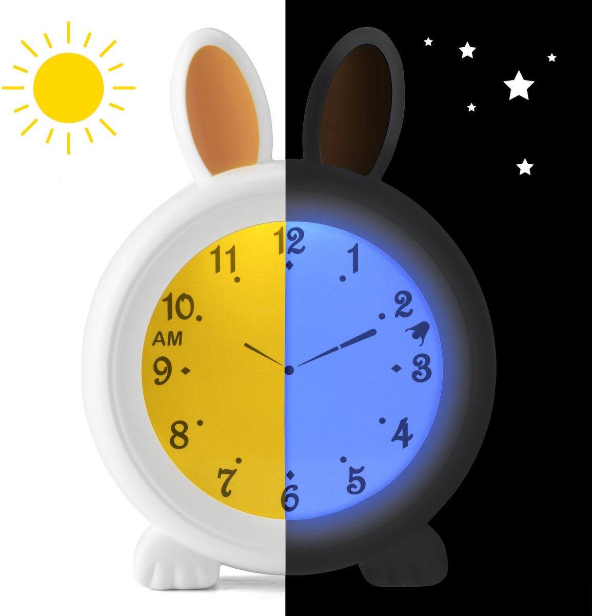 Bol.com Alecto BC100BUNNY - Slaaptrainer voor kinderen - Kinderwekker met Nachtlamp - Bunny aanbieding