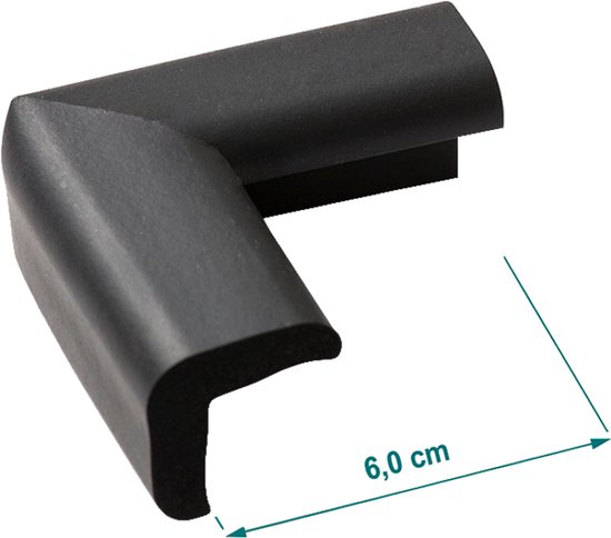 Jippie's - Tafelhoekjes foam - 4 stuks - Zwart