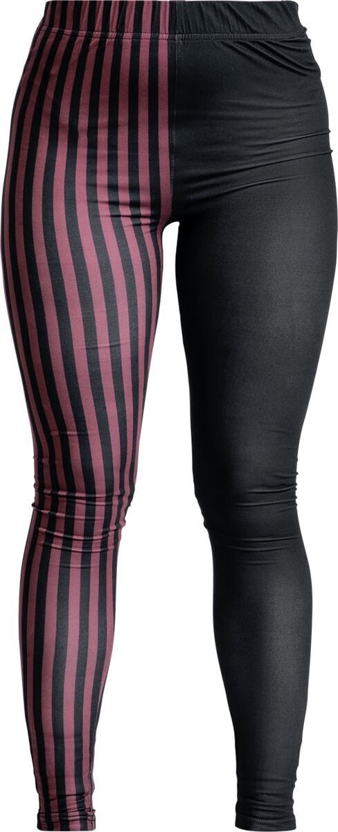 R.E.D. Rock-Engineered Design Zwart-rode legging met strepen - Dames - XXL