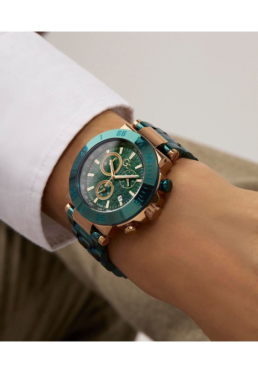 Gc Gc One Chronograph Watch Groente Case: 100% Stainless Steel | Armband: 100% Stainless Steel 44 Y70009G5MF