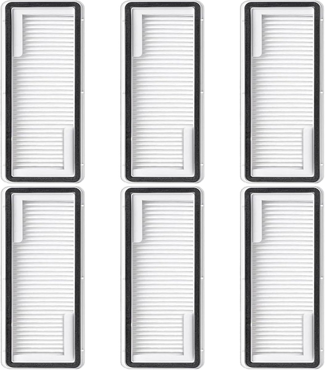 Filter - 6 stuks - geschikt voor Narwal Freo X Plus robotstofzuiger - accessoires vervangingsonderdeel - Wit