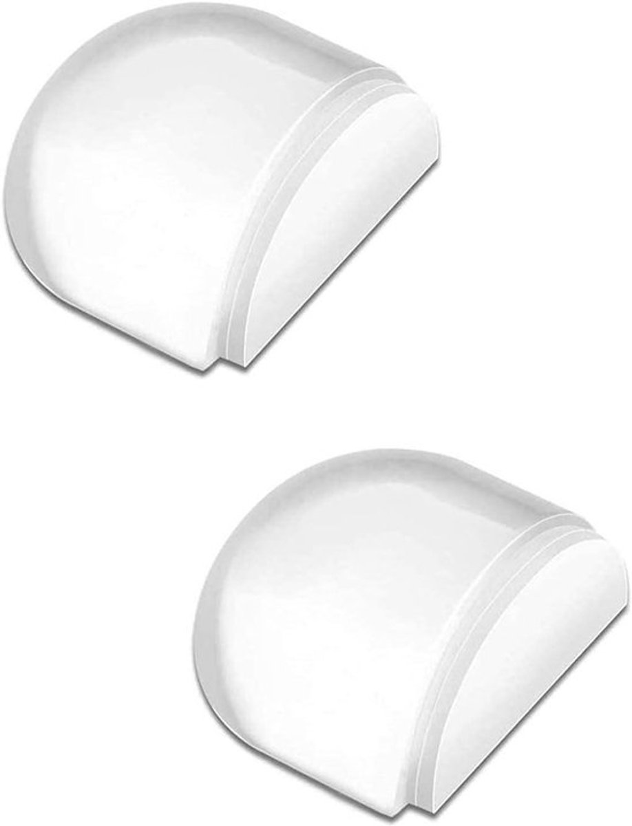 Transparante zelfklevende vloerdeurstoppers, 2 stuks - Halfrond design voor harde vloeren - Bescherming voor meubels en muren