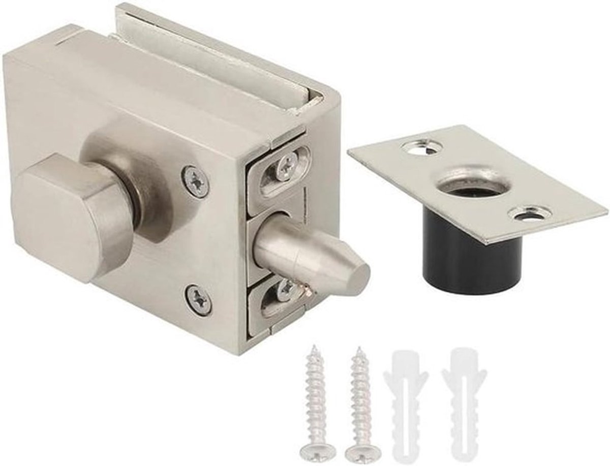 Glazen deurklink messing en zinklegering, 8-12 mm dikte, vloervergrendeling badkamer toilet winkel kantoor.