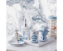 Hedendaagse decoratieve designs voor badkamer - set van 4 - strand leven - hars