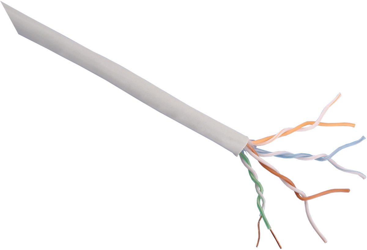 UTP kabel - CAT5E - 8-polig - AWG24 - 10 m - grijs