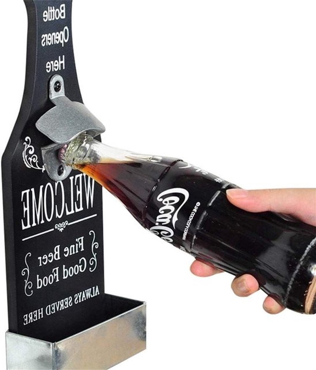Wandgemonteerde creatieve bierflesopener voor bars en feesten