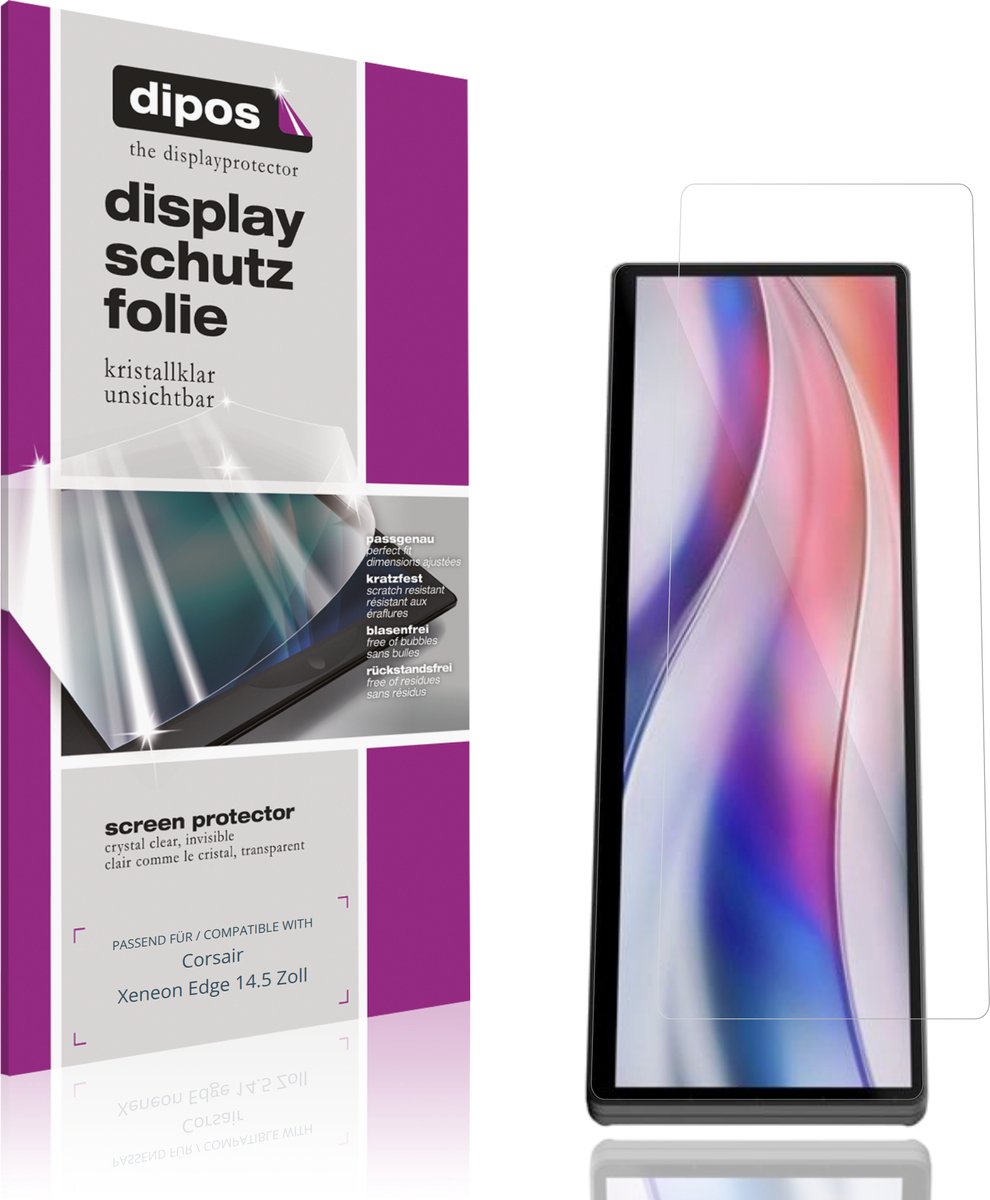 dipos – 2x Beschermfolie geschikt voor Corsair Xeneon Edge 14.5 Zoll | Krasbestendige & heldere Screenprotector Ultra-Thin