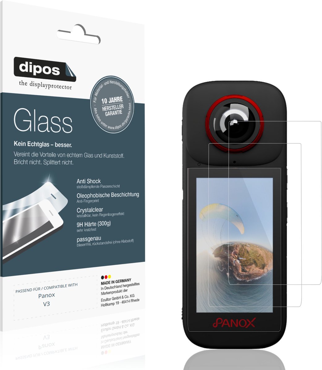 dipos – 2x Pantserfolie geschikt voor Panox V3 | 9H Screenprotector