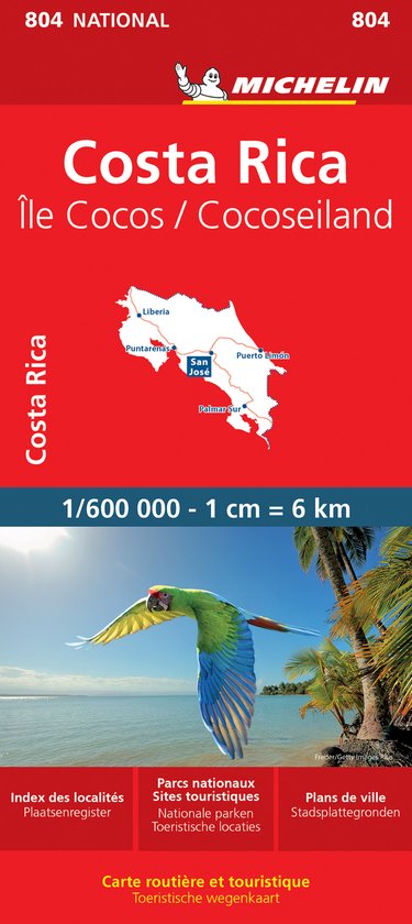Michelin 804 Wegenkaart Costa Rica - cover