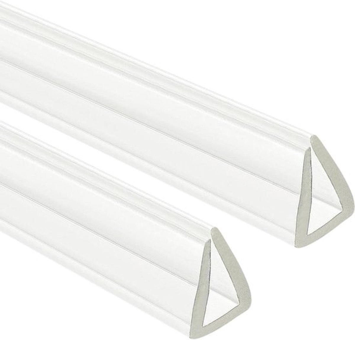 Rubberen U-beschermprofielen voor randen, 2 stuks, 4,9 ft lengte, geschikt voor 6-7 mm dikte - Transparant.