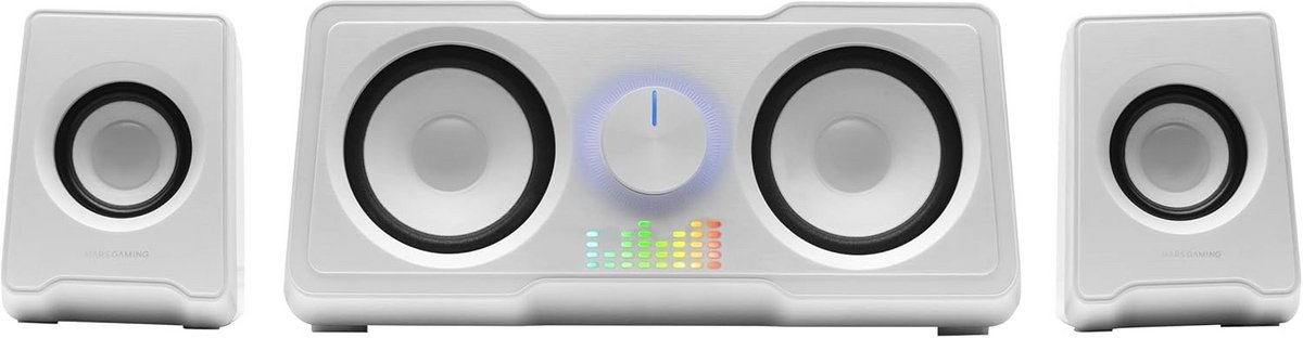 Compacte 2.2 Gaming Speakerset met Subwoofer en RGB Lichteffecten - 35W