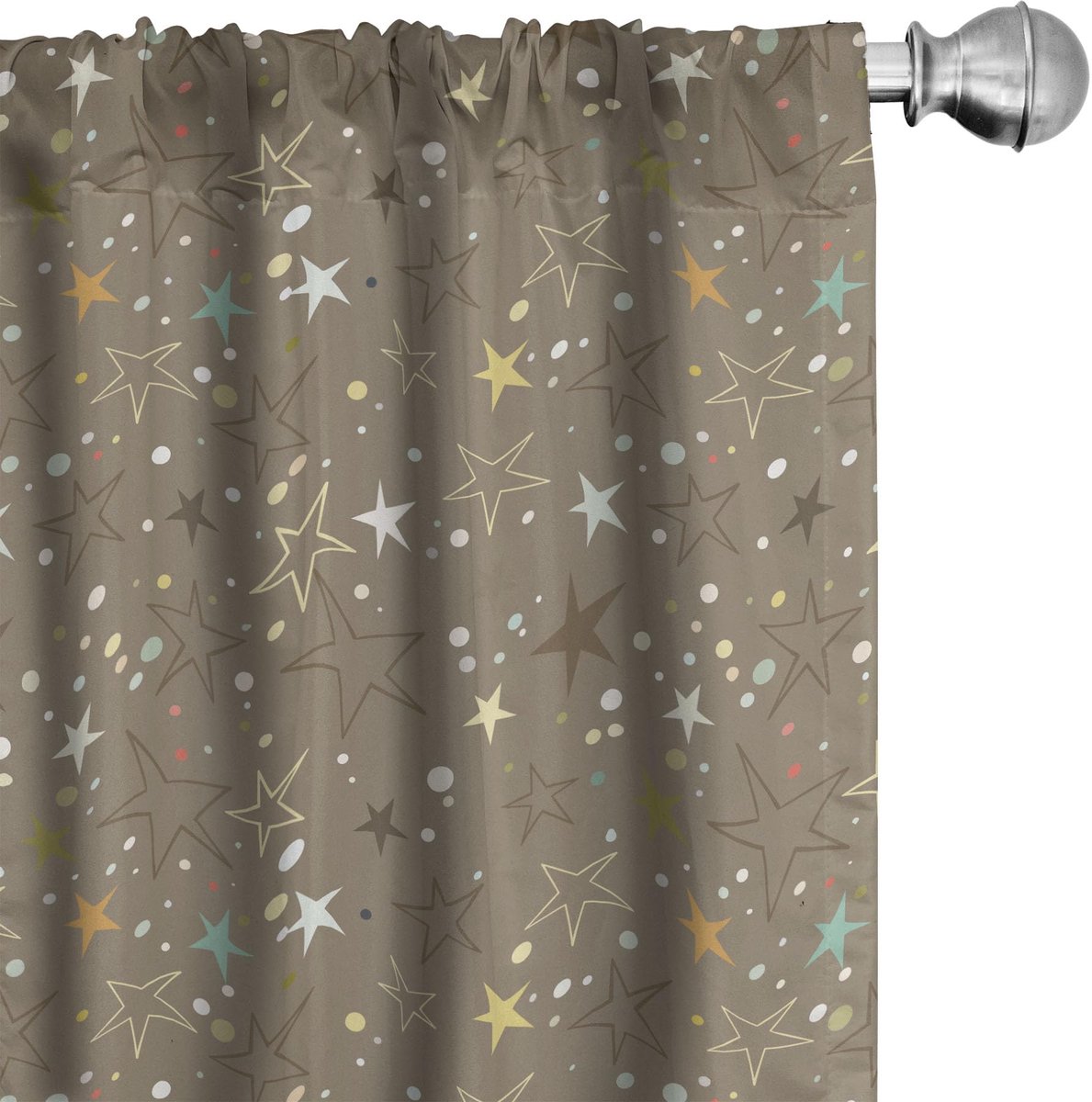 ABAKUHAUS Abstrakt Gordijnen – 2x75x175 cm – Microfaser – Multicolor Umber