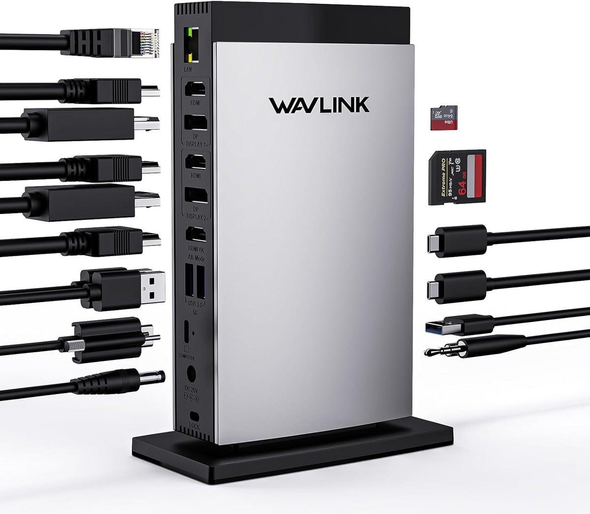 15-in-1 USB-C Dockingstation met Dubbele of Driple 4K60Hz Monitor Ondersteuning voor Laptop