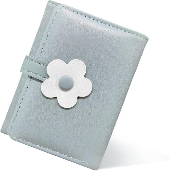 Contacts RFID portemonnee voor dames met kus slot, echt lederen dames compacte tweevoudige portemonnee met ritsvak, vintage, creditcardhouder kleine koppeling met ID-venster, Rood, Eén maat, Casual