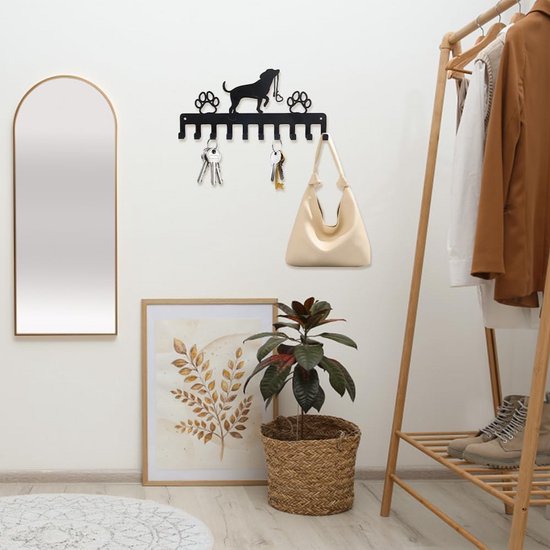 WQU Sleutelhouder voor gitaarsleutelhanger, voor wandmontage, met 4 sleutelhangers met gitaarstekker