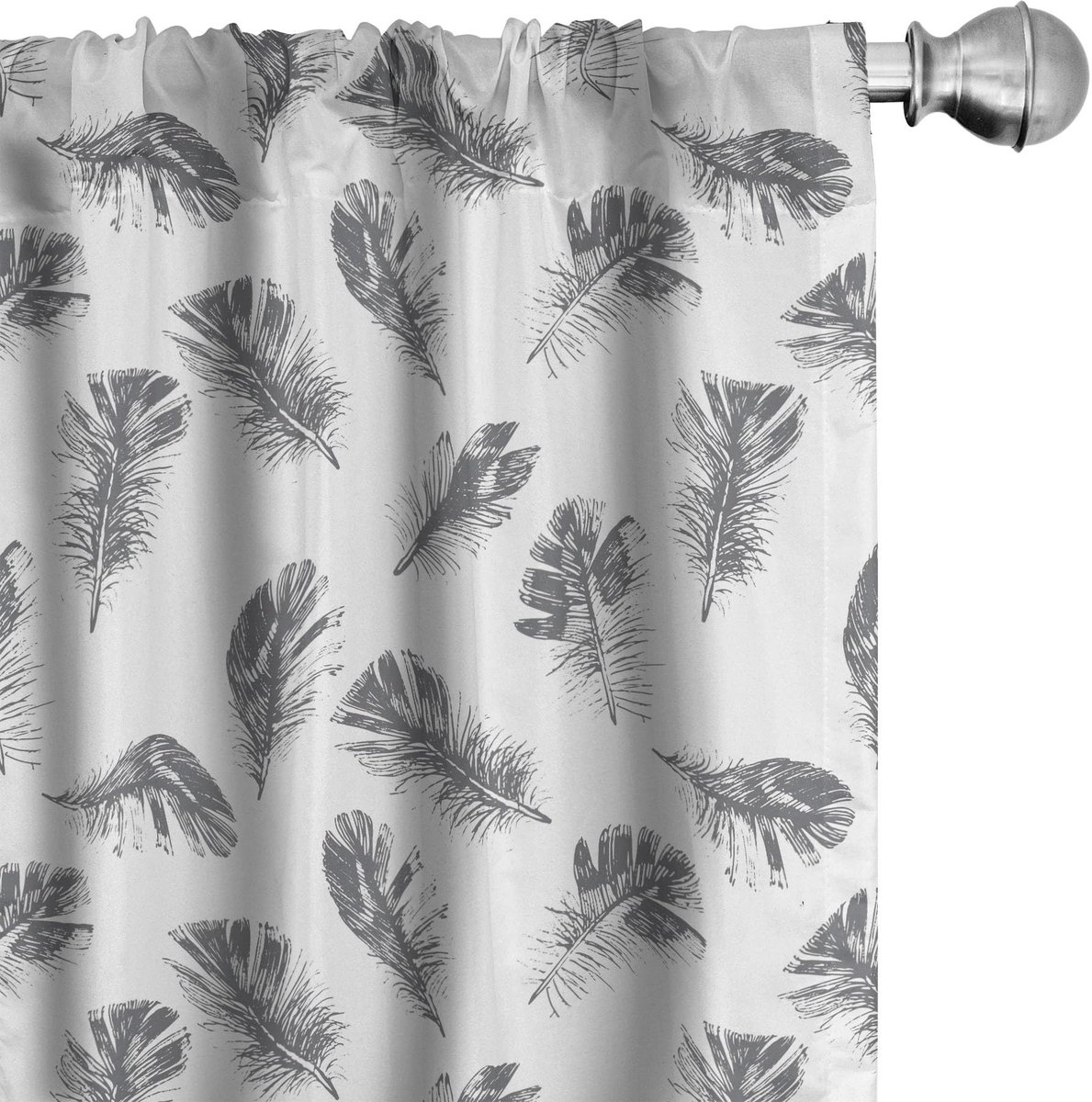 ABAKUHAUS Veren Gordijnen – 2x75x245 cm – Paarsblauw/Wit Paarsblauw en Wit